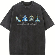 Meet Me at Midnight Vintage Washed T-Shirt in Black