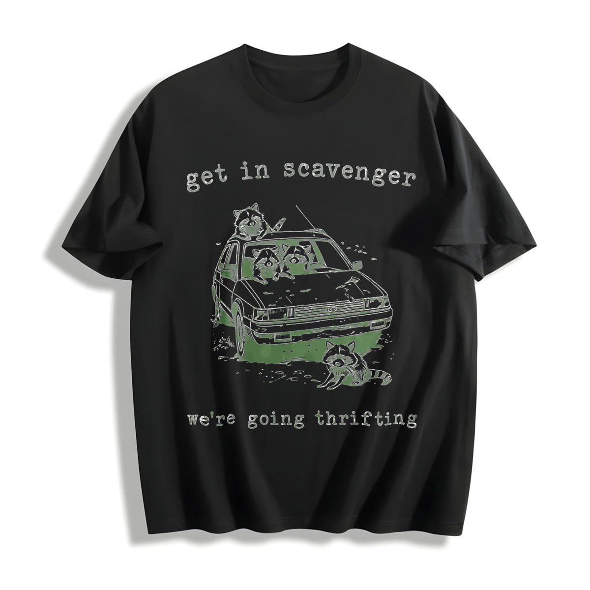 Get in Scavenger Thrifting Cotton T-Shirt in Black