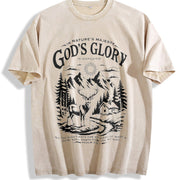 God's Glory Christian SO MY SOUL PANTS FOR YOU vintage washed oversized T-shirt in Beige