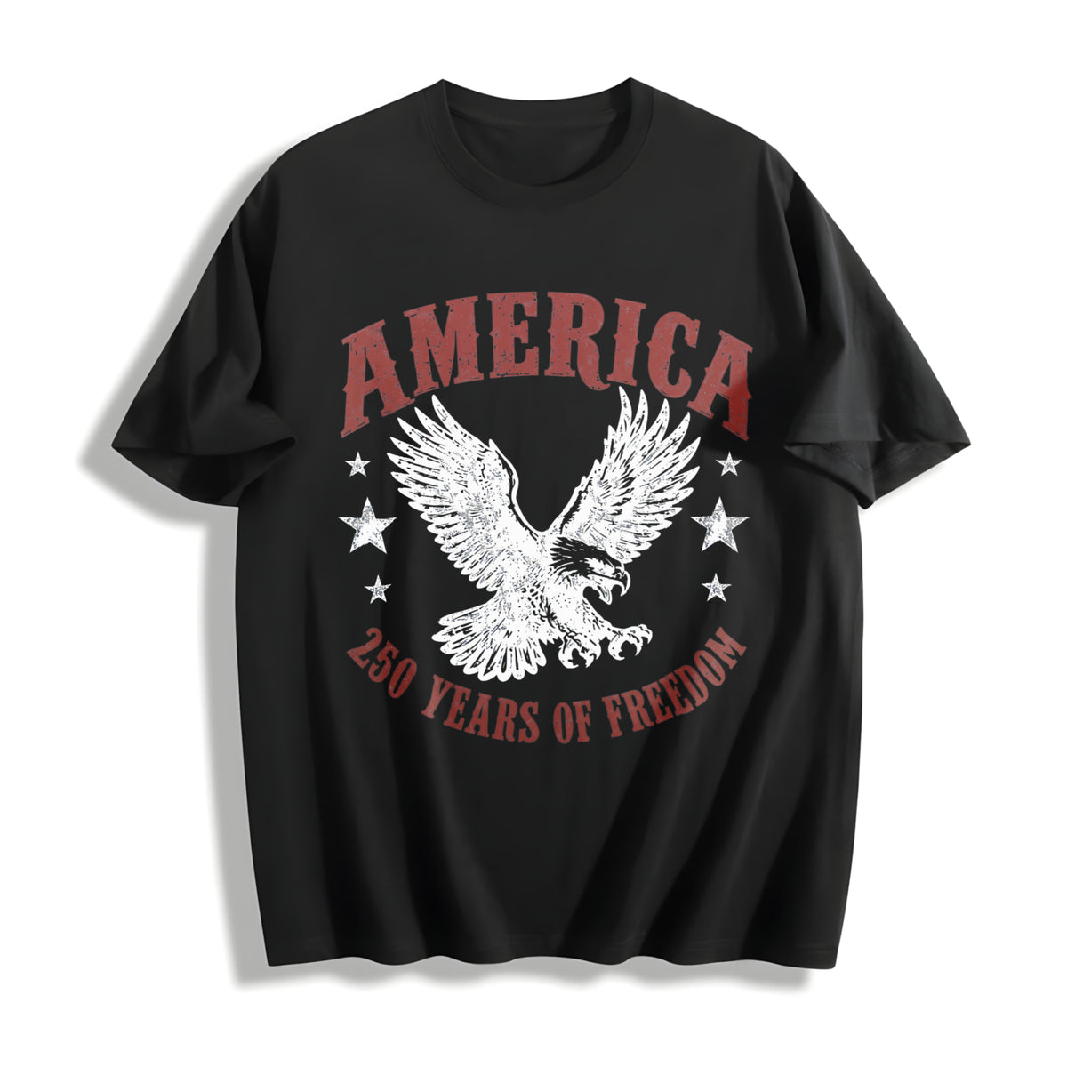 America Eagle 250th Anniversary Cotton T-Shirt in Black