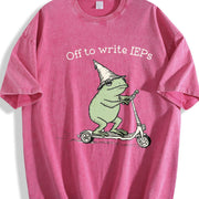 School Psychologist Special Education Counselor IEP Frog Vintage Washed T-Shirt in Red
