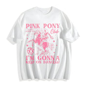 Chappell Roan Pink Pony Club Cotton T-Shirt in White