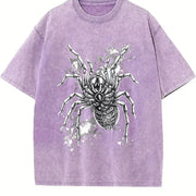 Spider 90s Retro ® Grunge Tarantula Y2k Vintage Washed T-Shirt in Purple