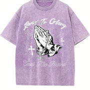 Road to Glory Vintage Washed T-Shirt in Purple