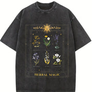Herbal Magic Ultra Vintage Washed T-Shirt in Black