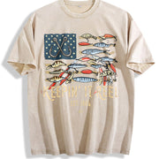 For the Coastal Grandpa & Urban Explorer: Keepin' It Reel Vintage Washed T-Shirt in Beige