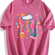 Support Public Libraries Vintage Washed T-Shirt in Red