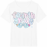Fourth Grade Teacher Cotton T-Shirt in White