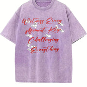 Front Back Sleeveless Tank Vintage Washed T-Shirt in Purple