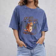 Onyx Storm Quest Squad Broccoli vintage washed oversized T-shirt in Blue