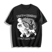 That's My Neighbor Anti-ICE Cotton T-Shirt in Black