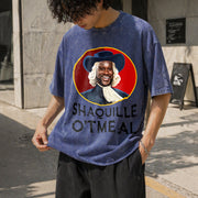 Shaquille O'tmeal Vintage Washed T-Shirt in Blue