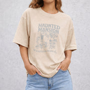Haunted Mansion vintage washed oversized T-shirt in Beige