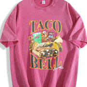 Taco Bell 90's Bootleg Vintage Washed T-Shirt in Red
