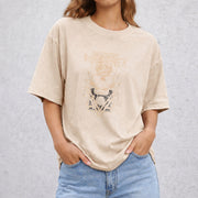 Bone Carver vintage washed oversized T-shirt in Beige