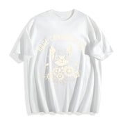 Rage Consumes Me Cute Cat Meme Cotton T-Shirt in White