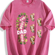 The Best Dad Ever Vintage Washed T-Shirt in Red