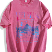 Velaris City Of Starlight Acotar The Night Court vintage washed oversized T-shirt in Red