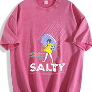 Premium Salty Sprinkle Vintage Washed T-Shirt in Red