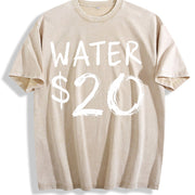 Water & $20 Short-sleeve for & Vintage Washed T-Shirt in Beige