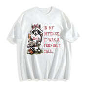 Feral Baseball Mom Cotton T-Shirt in White