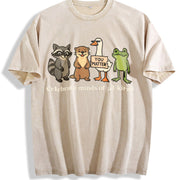 Celebrate Minds of All Kinds Neurodiversity vintage washed oversized T-shirt in Beige