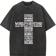 Worlds Best Christian Dad Vintage Washed T-Shirt in Black