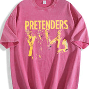 Pretenders Band Batik Vintage Washed T-Shirt in Red