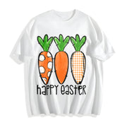 Happy Easter Cotton T-Shirt in White