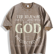 1 Pcs Heavy Adorable Vintage Washed T-Shirt in Brown
