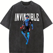 Black Invincible Mark Grayson Vintage Washed T-Shirt in Black
