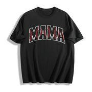 Baseball Mama Baseball Game Day Cotton T-Shirt in Black
