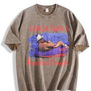 Country Music Hot Tropical & Americana Humor Vintage Washed T-Shirt in Brown