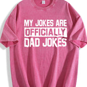 My Jokes Are Officially Dad Jokes Bold Vintage Washed T-Shirt in Red