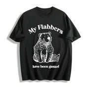 Flabbergasted Bear Cotton T-Shirt in Black