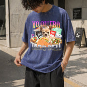 Yo Quiero Taco Bell Vintage Washed T-Shirt in Blue