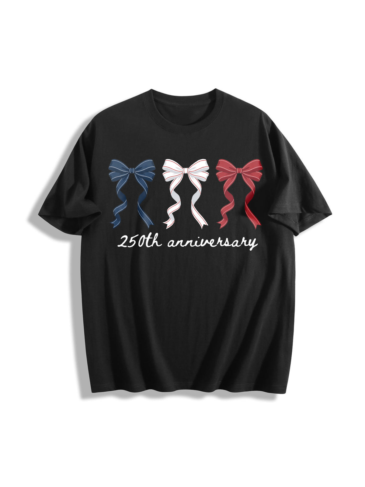 250th Anniversary USA Cotton T-Shirt in Black