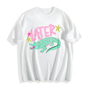 Later Gator After a While Crocodile Cotton T-Shirt in White