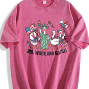 Red White and Goose Vintage Washed T-Shirt in Red