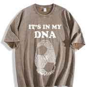 It's in My DNA Fingerprint Vintage Washed T-Shirt in Brown