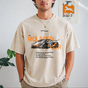 McLaren P1 GTR Vintage Washed T-Shirt in Beige