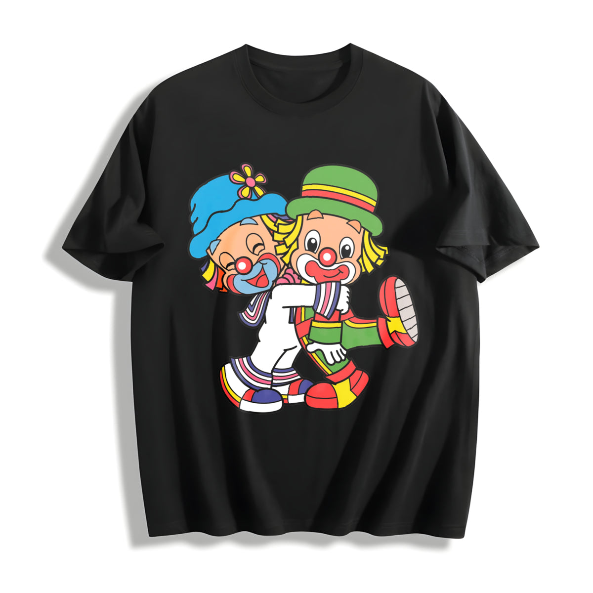 Clown Fashionable Cotton T-Shirt in Black