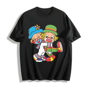 Clown Fashionable Cotton T-Shirt in Black