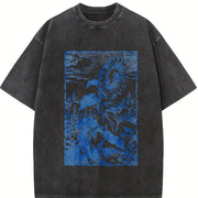 Sunflower Medieval Vintage Washed T-Shirt in Black