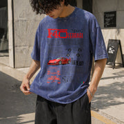Ferrari F40 Vintage Washed T-Shirt in Blue