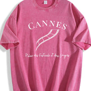 Cannes Film Festival Vintage Washed T-Shirt in Red