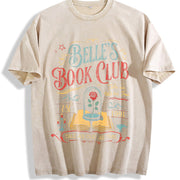 Belle's Book Club Retro Tale as Old as Time Vintage Washed T-Shirt in Beige