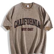 California West Coast Vintage Washed T-Shirt in Brown