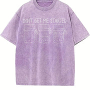 Sourdough Starter Baking Vintage Washed T-Shirt in Purple