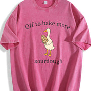 Sourdough Bread Sourdough Baker Goose Vintage Washed T-Shirt in Red
